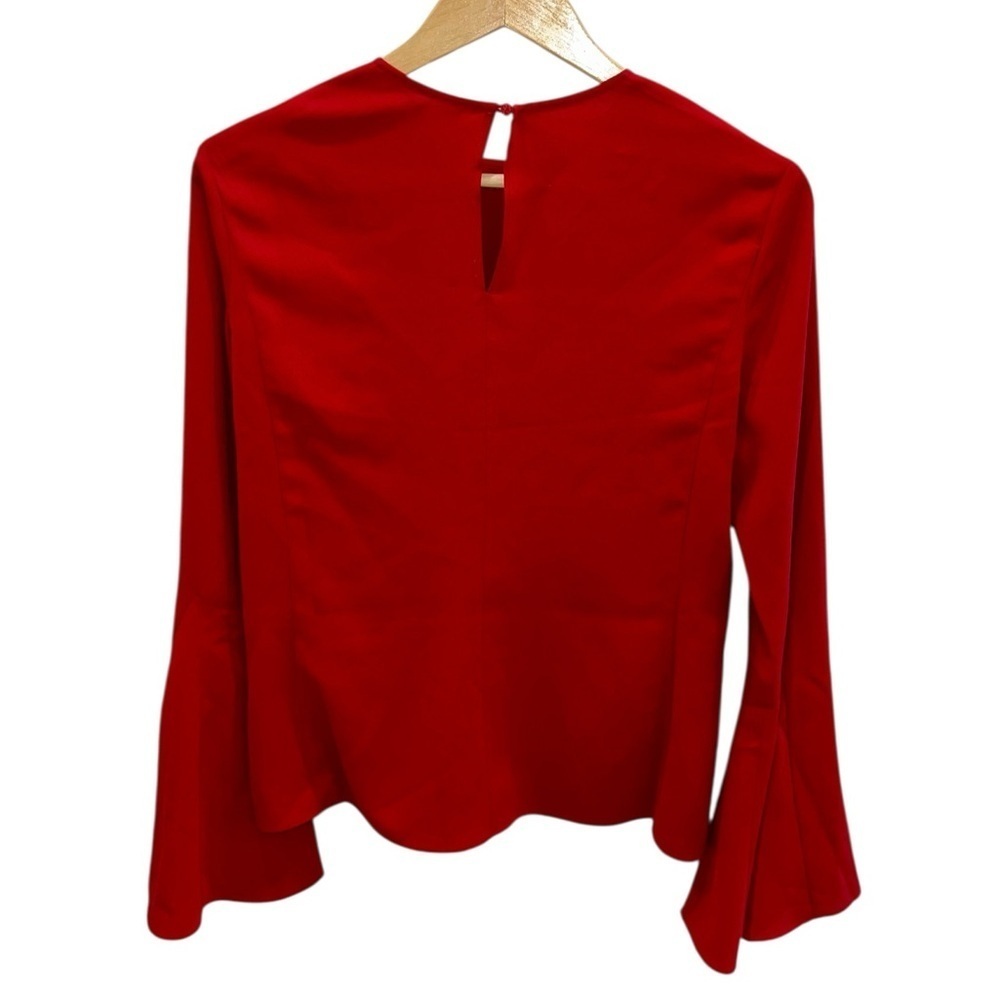 NEW FRAME Bell Sleeve Top Red - Picture 4 of 4